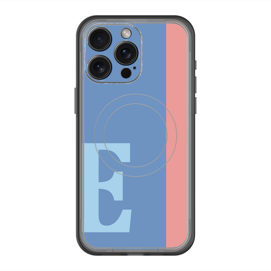 スリムプロテクションプレミアムケース with MagSafe［ オリジナル - initial color line - E blue ］