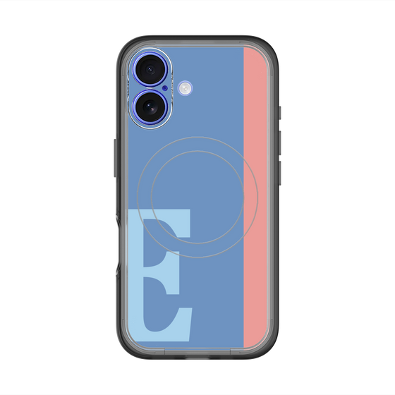 スリムプロテクションプレミアムケース with MagSafe［ オリジナル - initial color line - E blue ］
