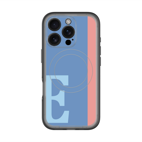 スリムプロテクションプレミアムケース with MagSafe［ オリジナル - initial color line - E blue ］
