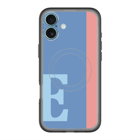 スリムプロテクションプレミアムケース with MagSafe［ オリジナル - initial color line - E blue ］
