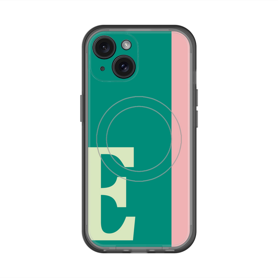 スリムプロテクションプレミアムケース with MagSafe［ オリジナル - initial color line - E green ］