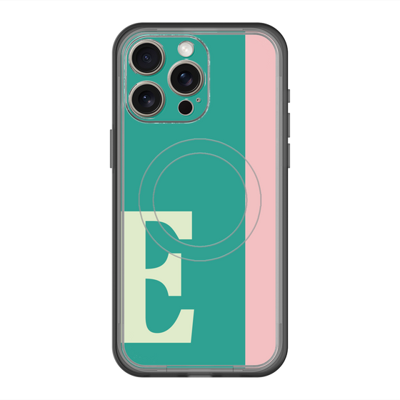 スリムプロテクションプレミアムケース with MagSafe［ オリジナル - initial color line - E green ］
