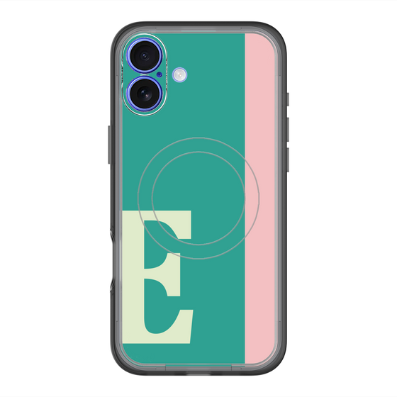 スリムプロテクションプレミアムケース with MagSafe［ オリジナル - initial color line - E green ］