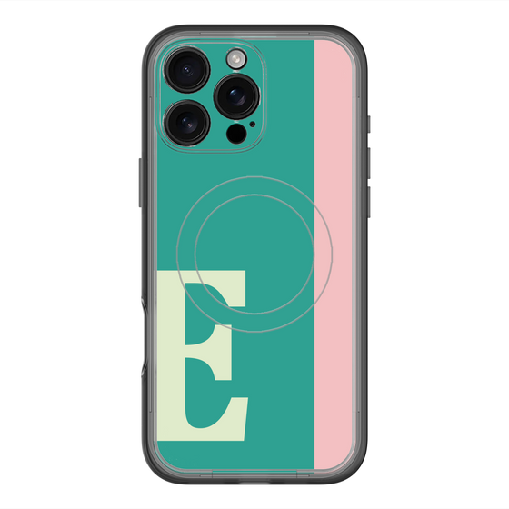 スリムプロテクションプレミアムケース with MagSafe［ オリジナル - initial color line - E green ］