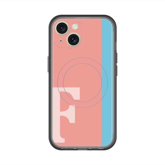 スリムプロテクションプレミアムケース with MagSafe［ オリジナル - initial color line - F pink ］