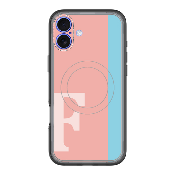 スリムプロテクションプレミアムケース with MagSafe［ オリジナル - initial color line - F pink ］