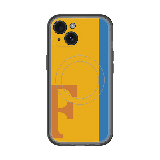 スリムプロテクションプレミアムケース with MagSafe［ オリジナル - initial color line - F orange ］