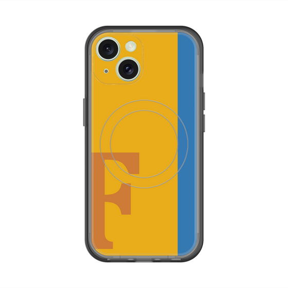 スリムプロテクションプレミアムケース with MagSafe［ オリジナル - initial color line - F orange ］