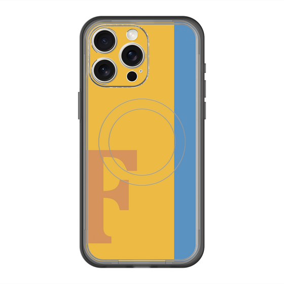 スリムプロテクションプレミアムケース with MagSafe［ オリジナル - initial color line - F orange ］