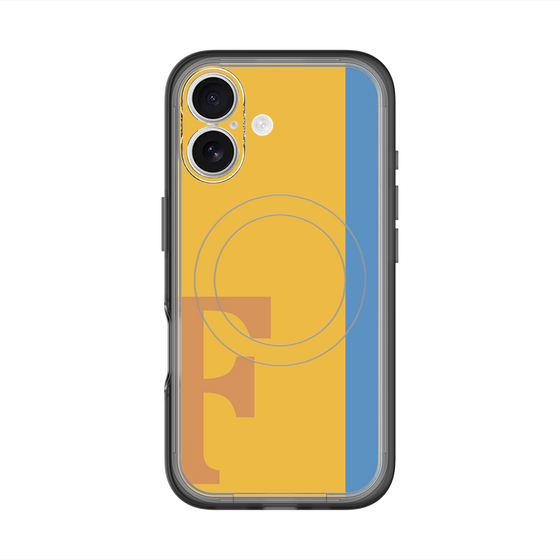 スリムプロテクションプレミアムケース with MagSafe［ オリジナル - initial color line - F orange ］