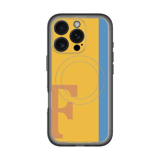 スリムプロテクションプレミアムケース with MagSafe［ オリジナル - initial color line - F orange ］