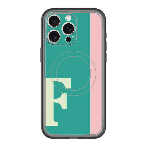 スリムプロテクションプレミアムケース with MagSafe［ オリジナル - initial color line - F green ］