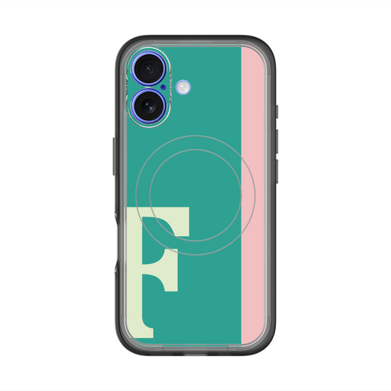 スリムプロテクションプレミアムケース with MagSafe［ オリジナル - initial color line - F green ］