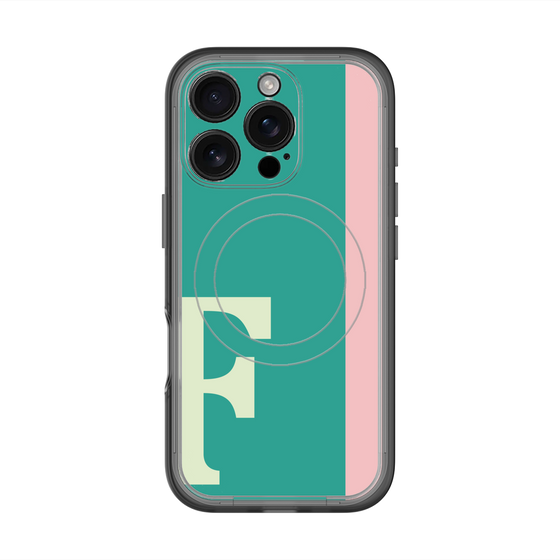スリムプロテクションプレミアムケース with MagSafe［ オリジナル - initial color line - F green ］