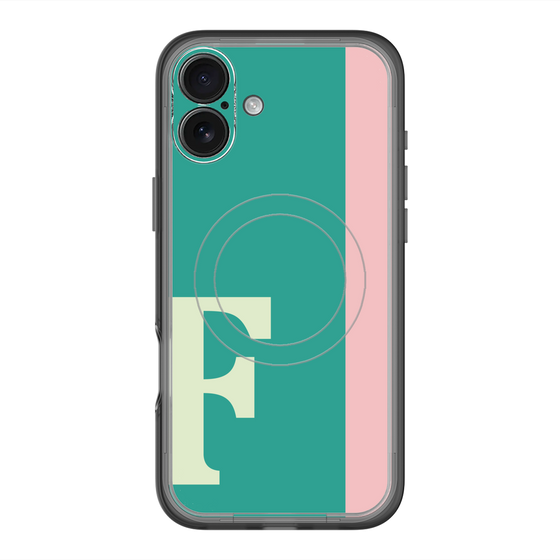 スリムプロテクションプレミアムケース with MagSafe［ オリジナル - initial color line - F green ］