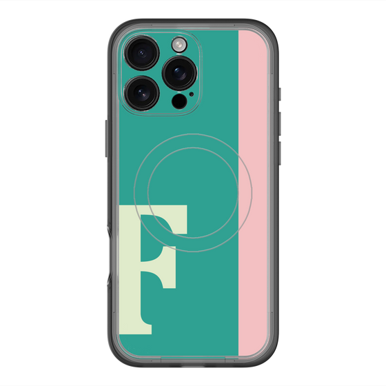 スリムプロテクションプレミアムケース with MagSafe［ オリジナル - initial color line - F green ］