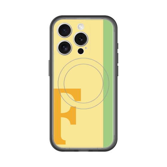 スリムプロテクションプレミアムケース with MagSafe［ オリジナル - initial color line - F yellow ］