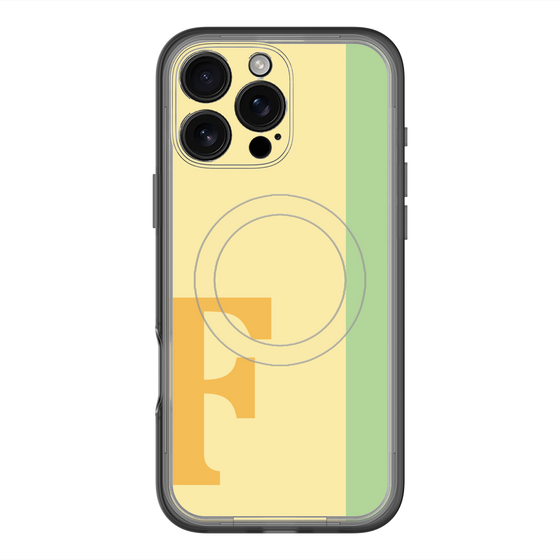 スリムプロテクションプレミアムケース with MagSafe［ オリジナル - initial color line - F yellow ］