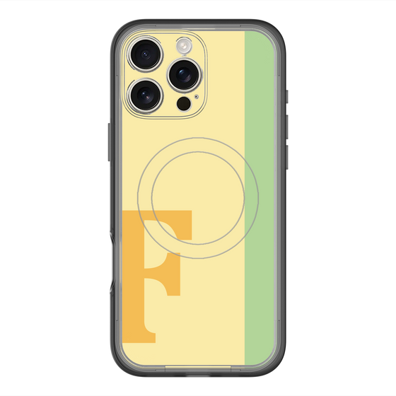 スリムプロテクションプレミアムケース with MagSafe［ オリジナル - initial color line - F yellow ］
