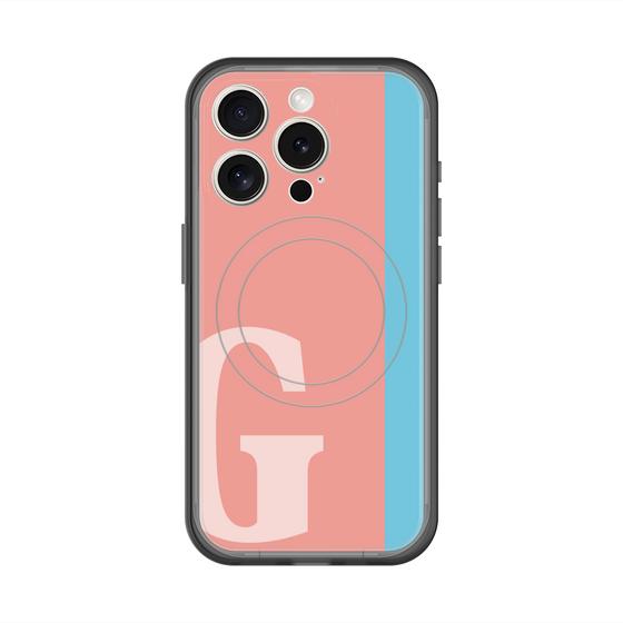 スリムプロテクションプレミアムケース with MagSafe［ オリジナル - initial color line - G pink ］