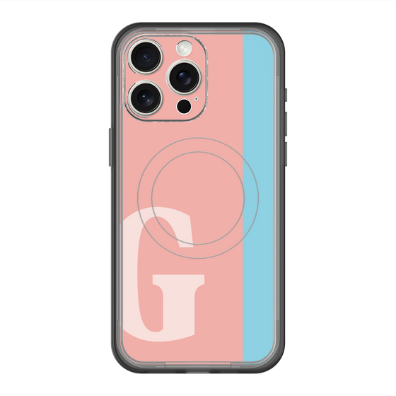 スリムプロテクションプレミアムケース with MagSafe［ オリジナル - initial color line - G pink ］