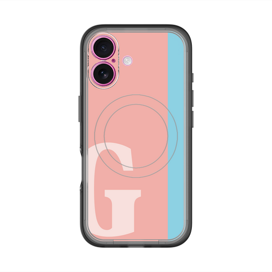 スリムプロテクションプレミアムケース with MagSafe［ オリジナル - initial color line - G pink ］