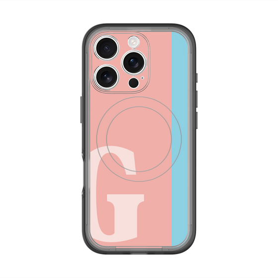 スリムプロテクションプレミアムケース with MagSafe［ オリジナル - initial color line - G pink ］