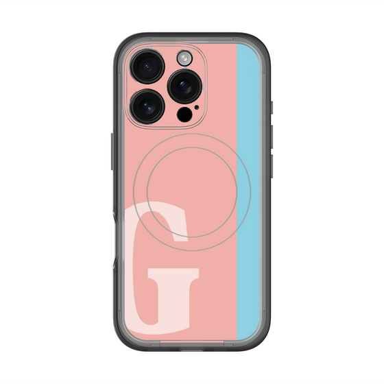 スリムプロテクションプレミアムケース with MagSafe［ オリジナル - initial color line - G pink ］
