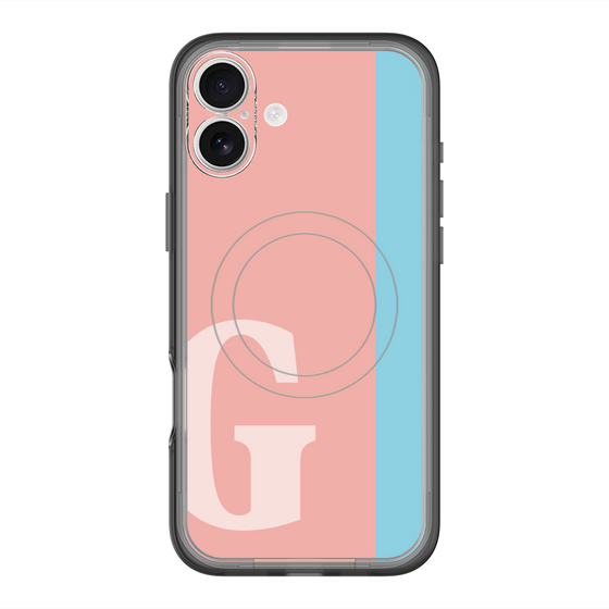 スリムプロテクションプレミアムケース with MagSafe［ オリジナル - initial color line - G pink ］