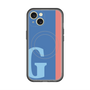 スリムプロテクションプレミアムケース with MagSafe［ オリジナル - initial color line - G blue ］