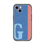 スリムプロテクションプレミアムケース with MagSafe［ オリジナル - initial color line - G blue ］
