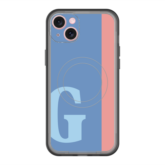 スリムプロテクションプレミアムケース with MagSafe［ オリジナル - initial color line - G blue ］