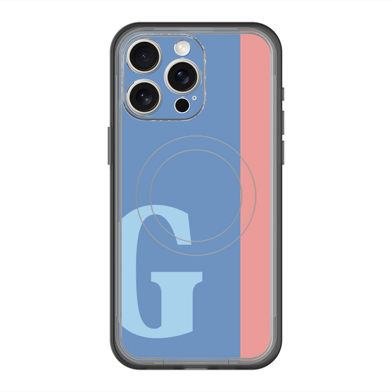 スリムプロテクションプレミアムケース with MagSafe［ オリジナル - initial color line - G blue ］