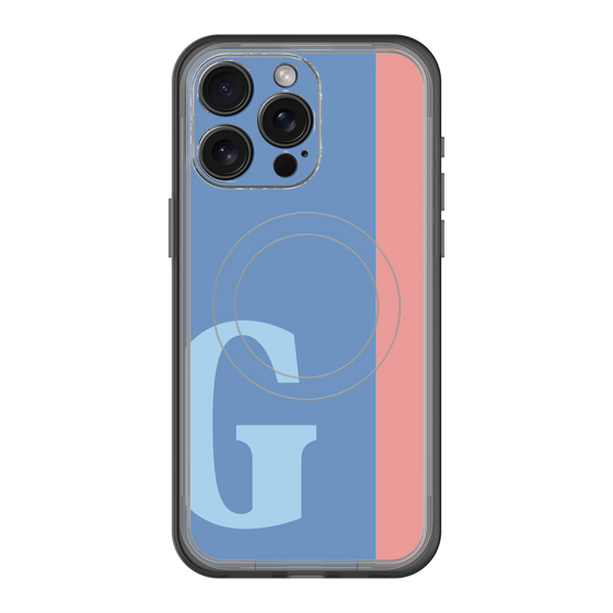 スリムプロテクションプレミアムケース with MagSafe［ オリジナル - initial color line - G blue ］