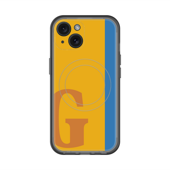 スリムプロテクションプレミアムケース with MagSafe［ オリジナル - initial color line - G orange ］