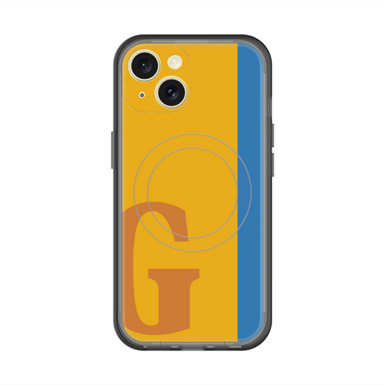スリムプロテクションプレミアムケース with MagSafe［ オリジナル - initial color line - G orange ］