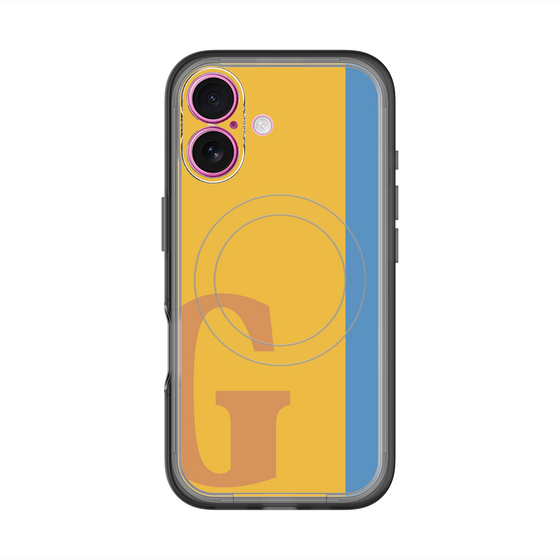 スリムプロテクションプレミアムケース with MagSafe［ オリジナル - initial color line - G orange ］