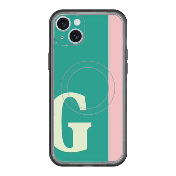 スリムプロテクションプレミアムケース with MagSafe［ オリジナル - initial color line - G green ］