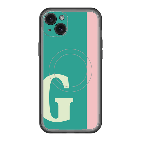 スリムプロテクションプレミアムケース with MagSafe［ オリジナル - initial color line - G green ］