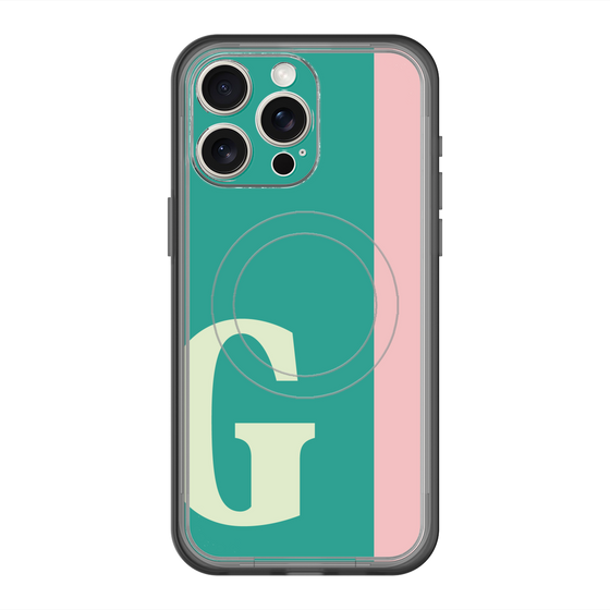 スリムプロテクションプレミアムケース with MagSafe［ オリジナル - initial color line - G green ］