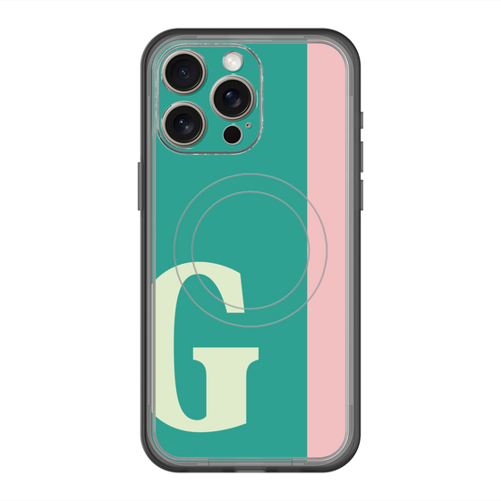 スリムプロテクションプレミアムケース with MagSafe［ オリジナル - initial color line - G green ］