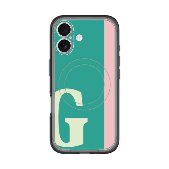 スリムプロテクションプレミアムケース with MagSafe［ オリジナル - initial color line - G green ］