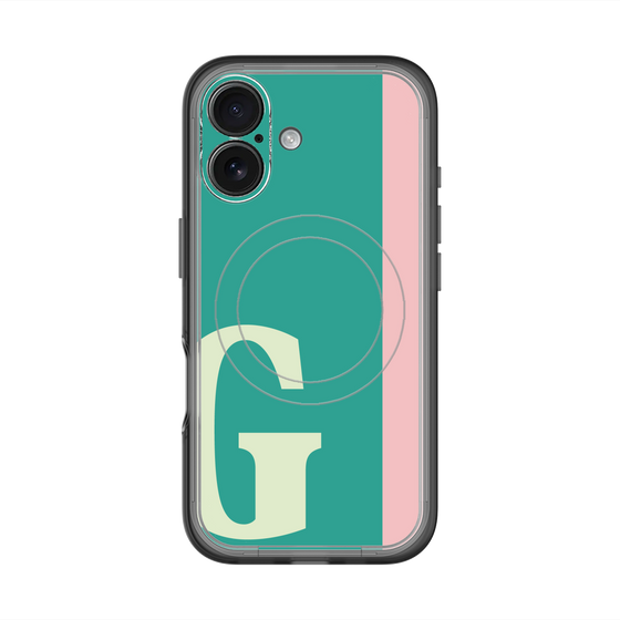 スリムプロテクションプレミアムケース with MagSafe［ オリジナル - initial color line - G green ］