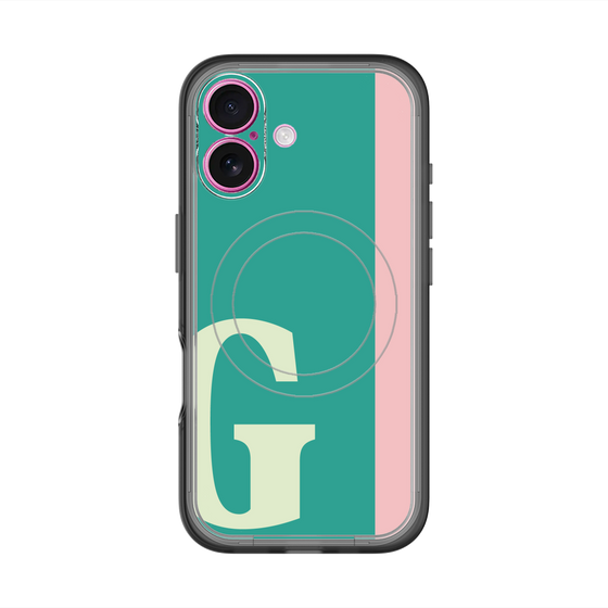 スリムプロテクションプレミアムケース with MagSafe［ オリジナル - initial color line - G green ］