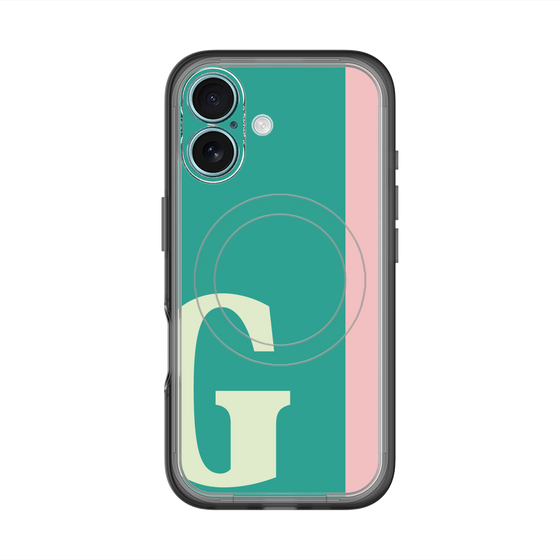 スリムプロテクションプレミアムケース with MagSafe［ オリジナル - initial color line - G green ］