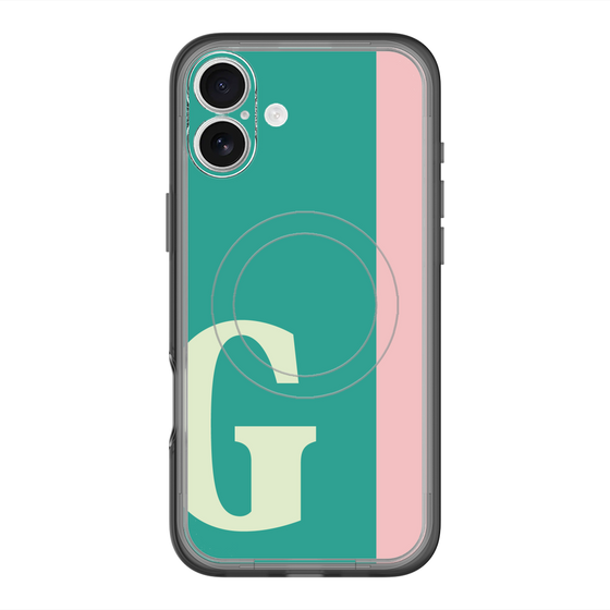 スリムプロテクションプレミアムケース with MagSafe［ オリジナル - initial color line - G green ］