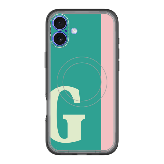スリムプロテクションプレミアムケース with MagSafe［ オリジナル - initial color line - G green ］