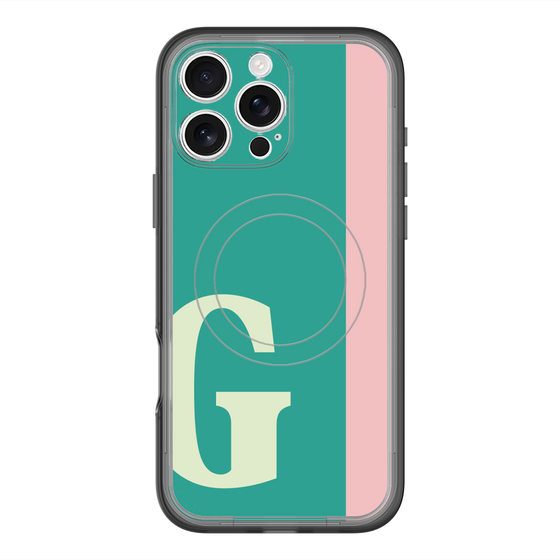 スリムプロテクションプレミアムケース with MagSafe［ オリジナル - initial color line - G green ］