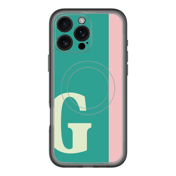 スリムプロテクションプレミアムケース with MagSafe［ オリジナル - initial color line - G green ］