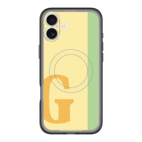 スリムプロテクションプレミアムケース with MagSafe［ オリジナル - initial color line - G yellow ］
